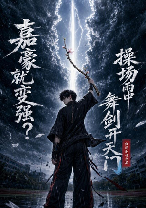 嘉豪就变强？操场雨中舞剑开天门（68集）推荐好短剧